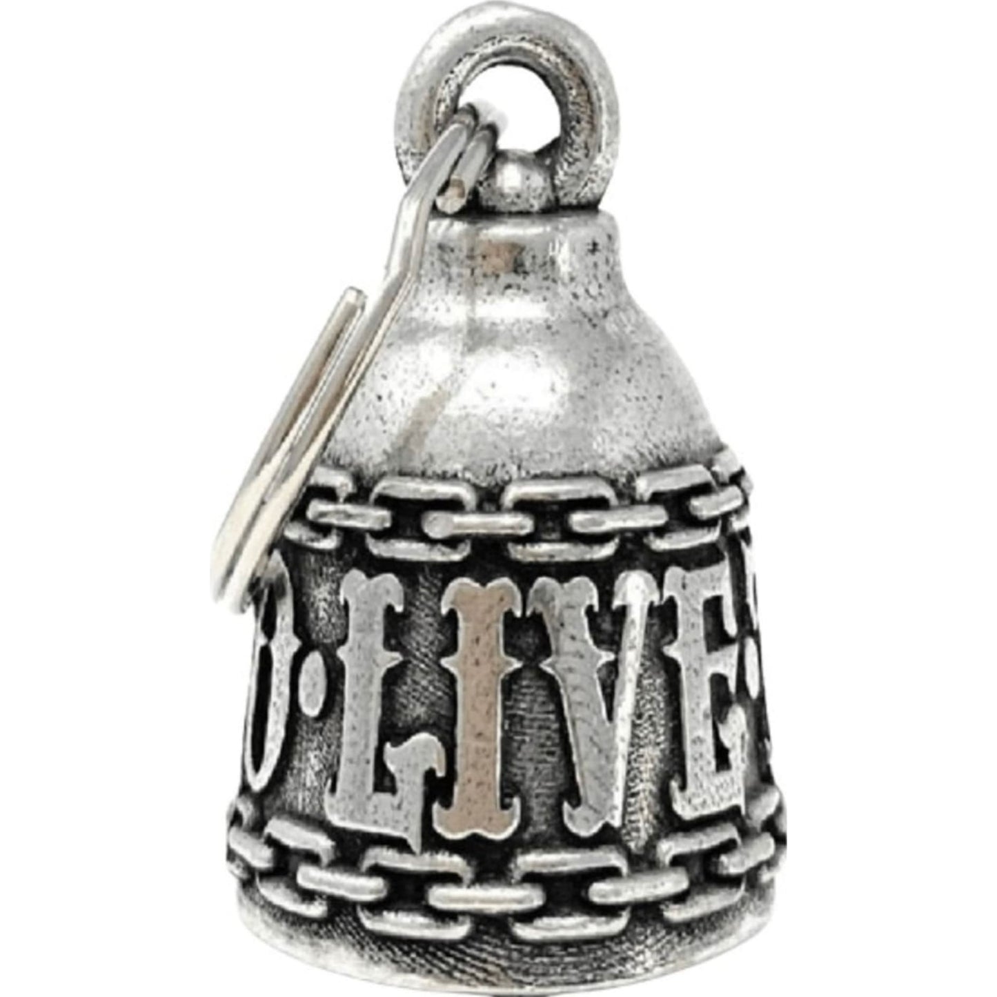 Live to ride steel motorcycle guardian bell - biker lifestyle charm