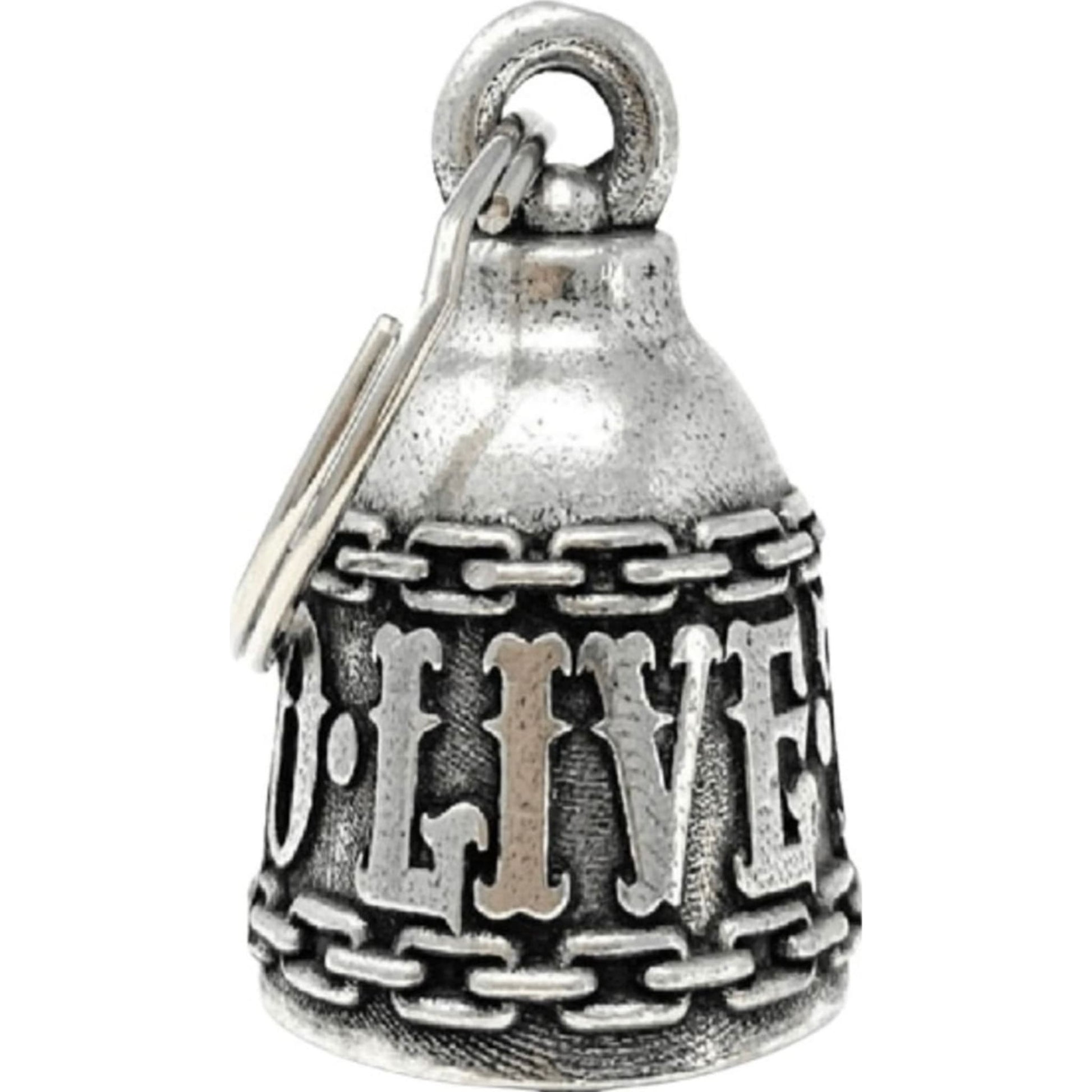 Live to ride steel motorcycle guardian bell - biker lifestyle charm