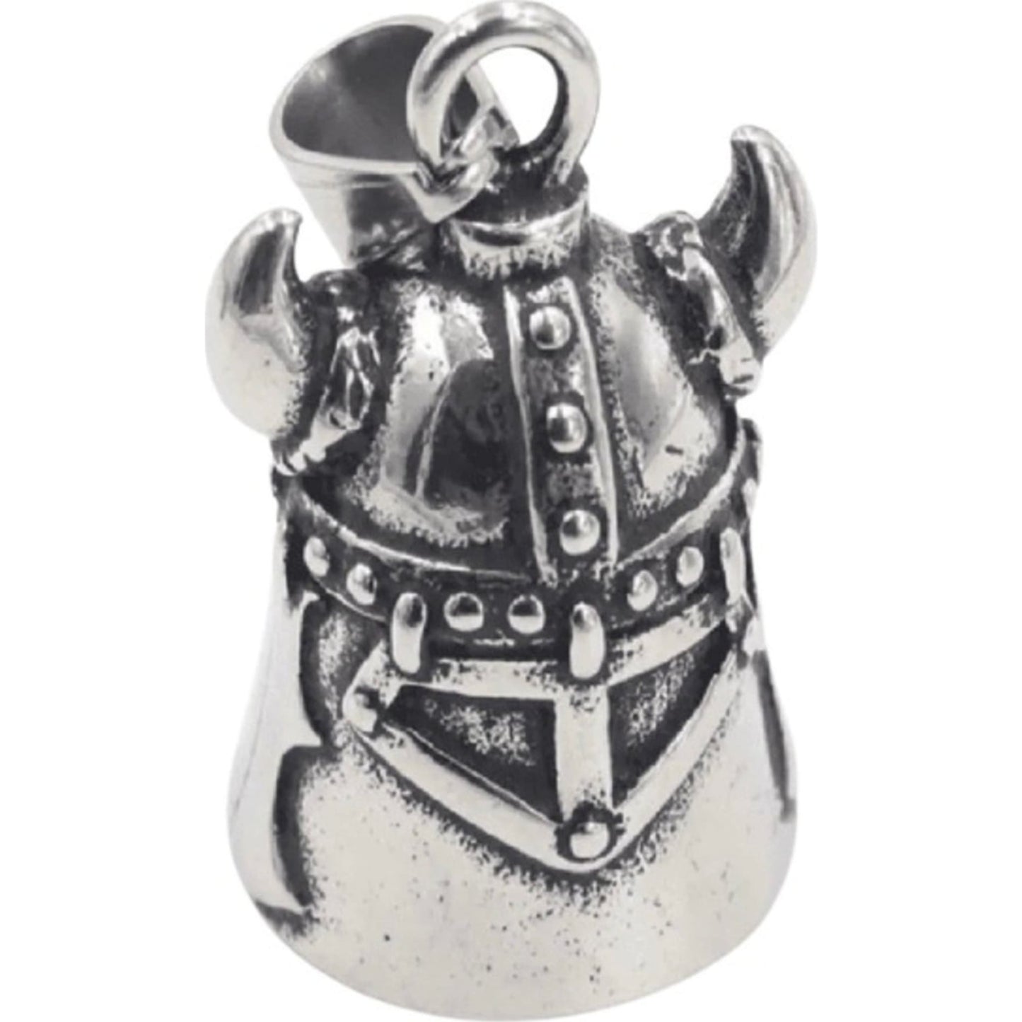 Viking helmet steel motorcycle guardian bell - Norse warrior biker charm