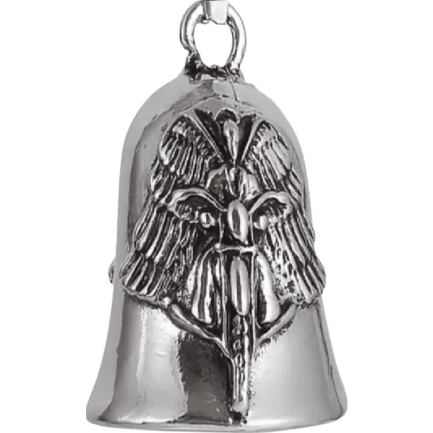 Biker angel steel motorcycle guardian bell - angel protection charm