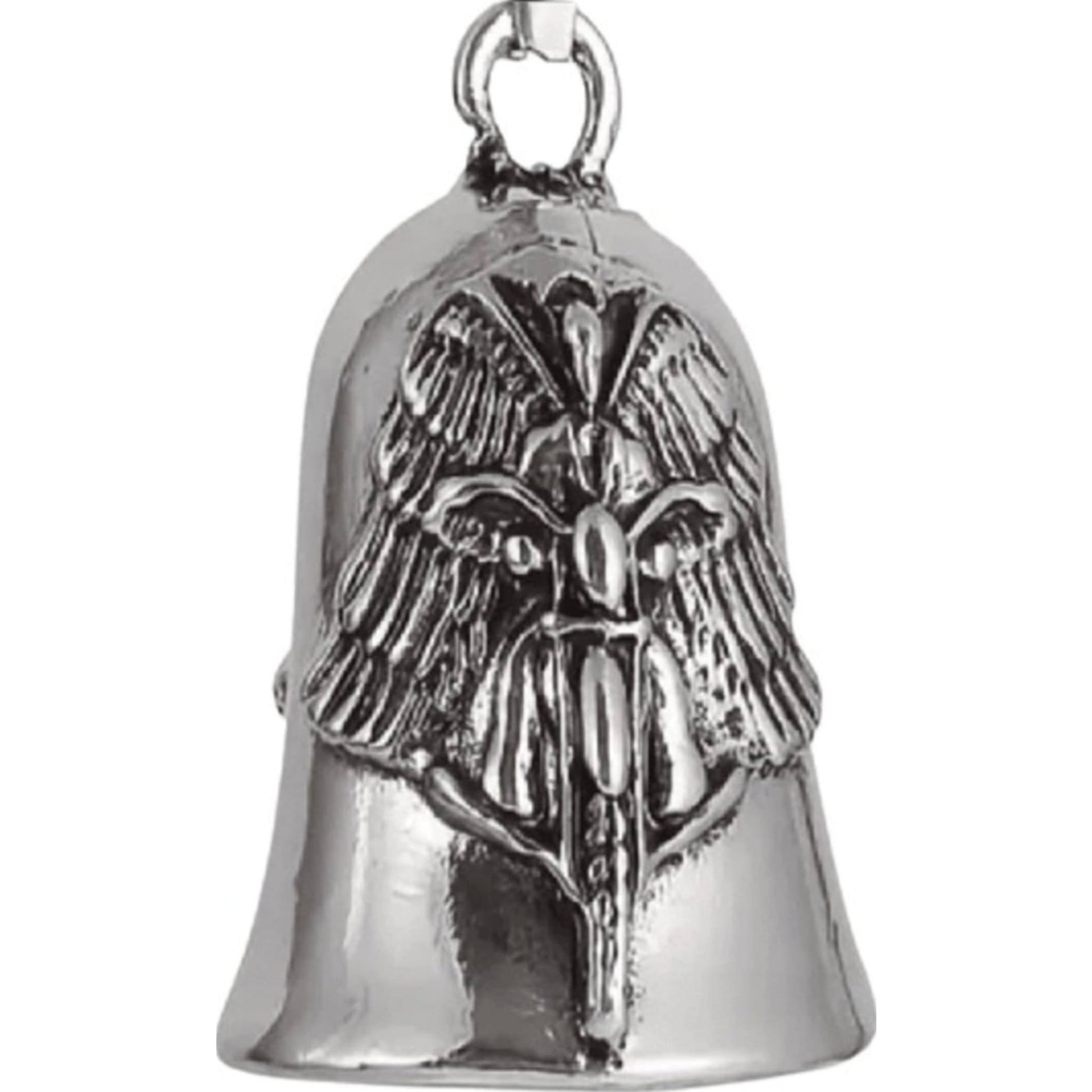 Biker angel steel motorcycle guardian bell - angel protection charm