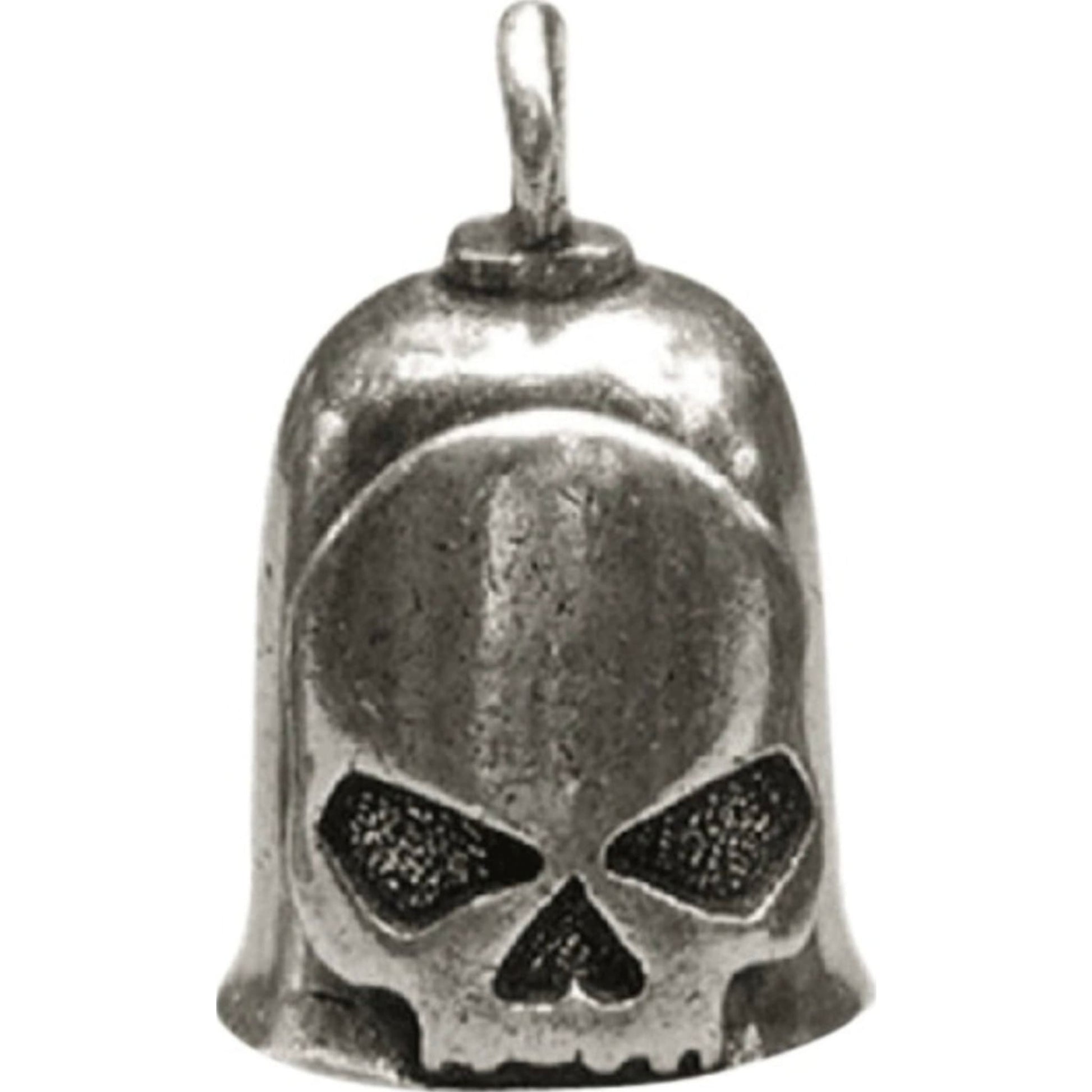 Skull steel motorcycle guardian bell - biker good luck charm