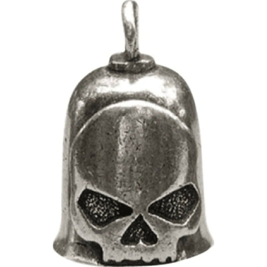 Skull steel motorcycle guardian bell - biker good luck charm