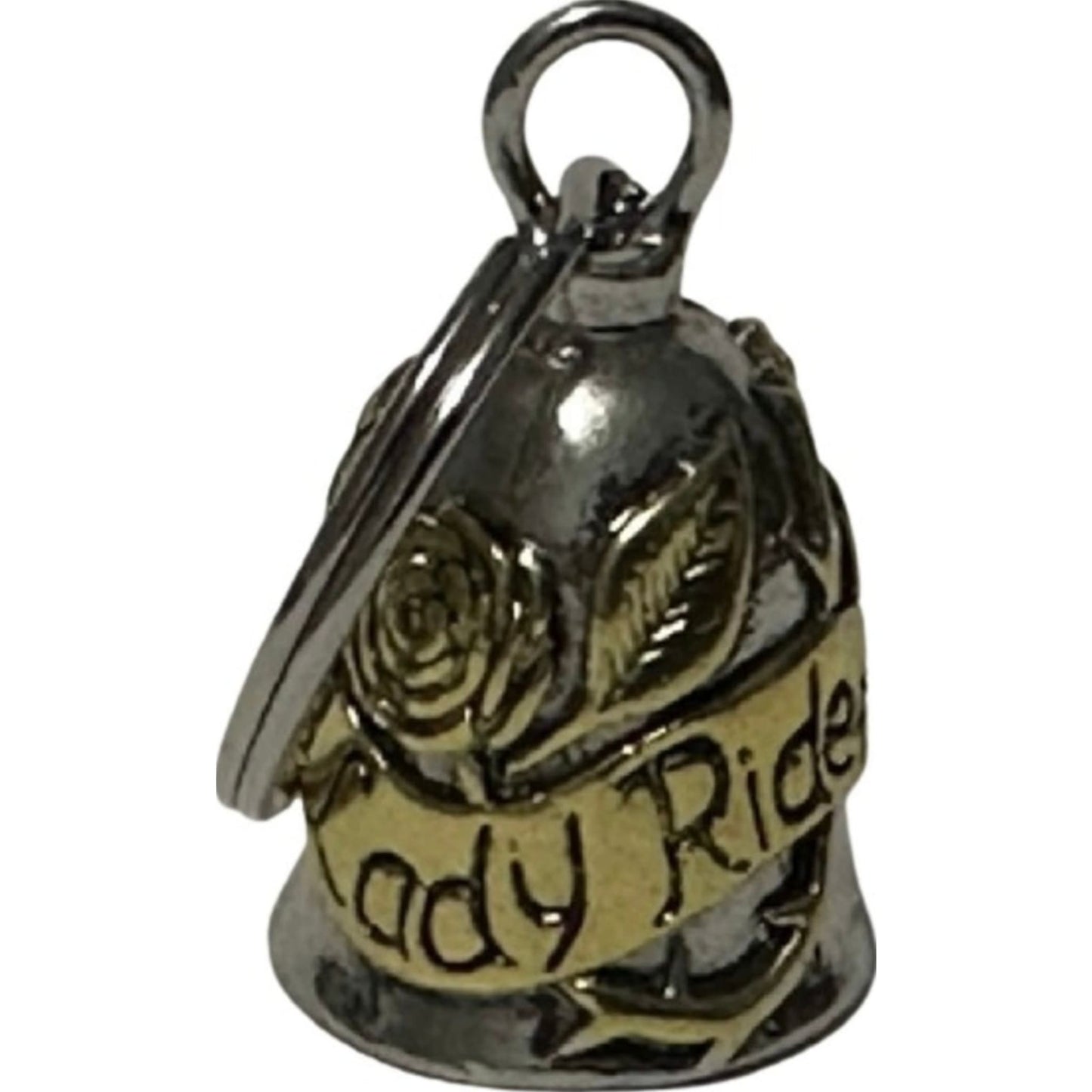 Lady rider steel motorcycle guardian bell - women biker protection charm