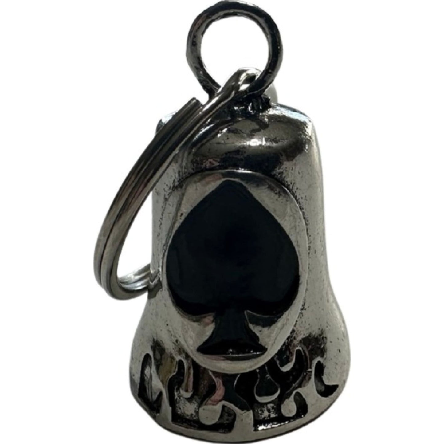 Spade steel motorcycle guardian bell - ace of spades biker charm