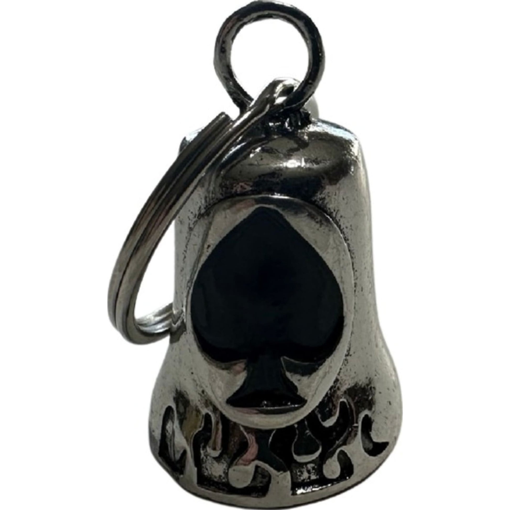 Spade steel motorcycle guardian bell - ace of spades biker charm