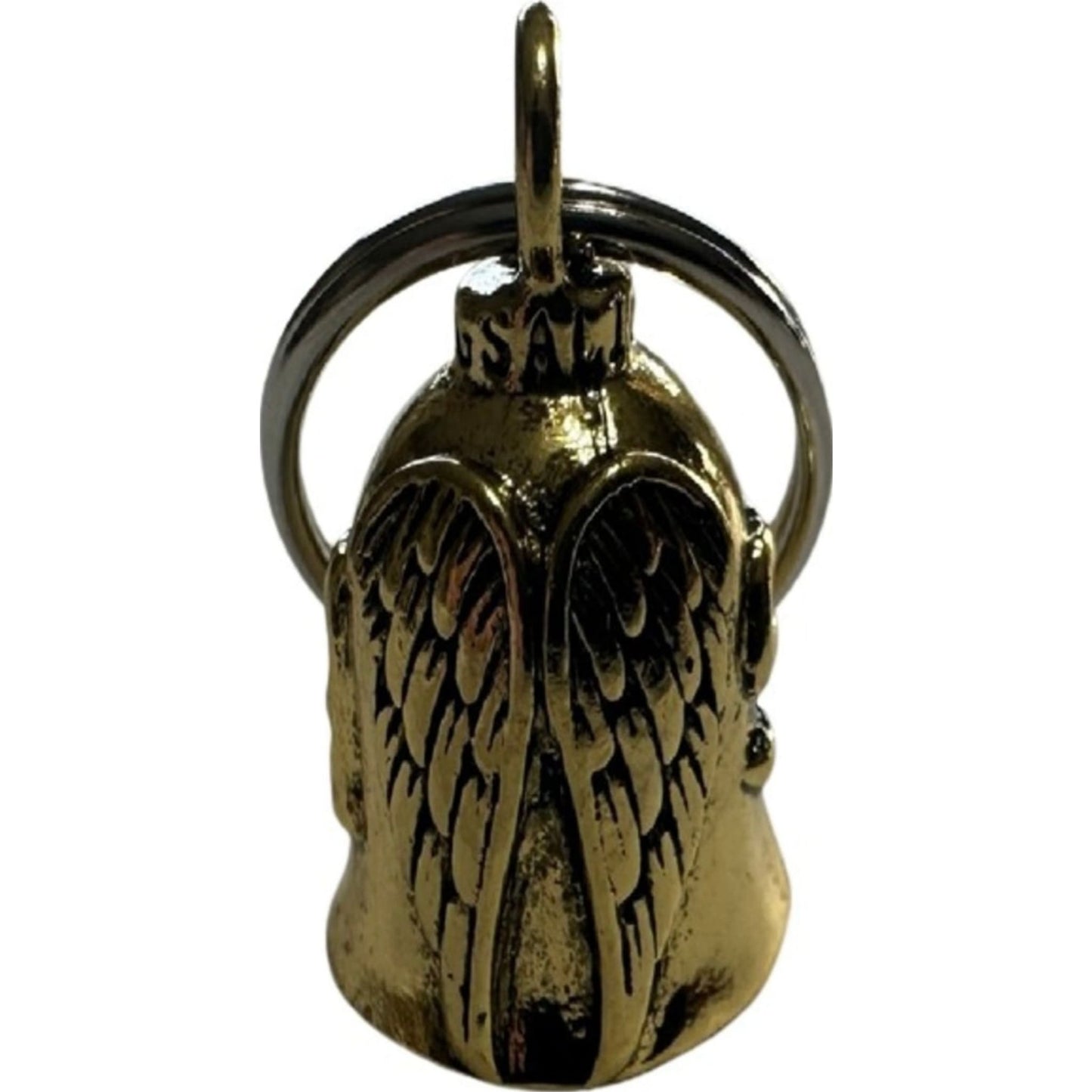 Gold angel wings steel motorcycle guardian bell - angel protection charm