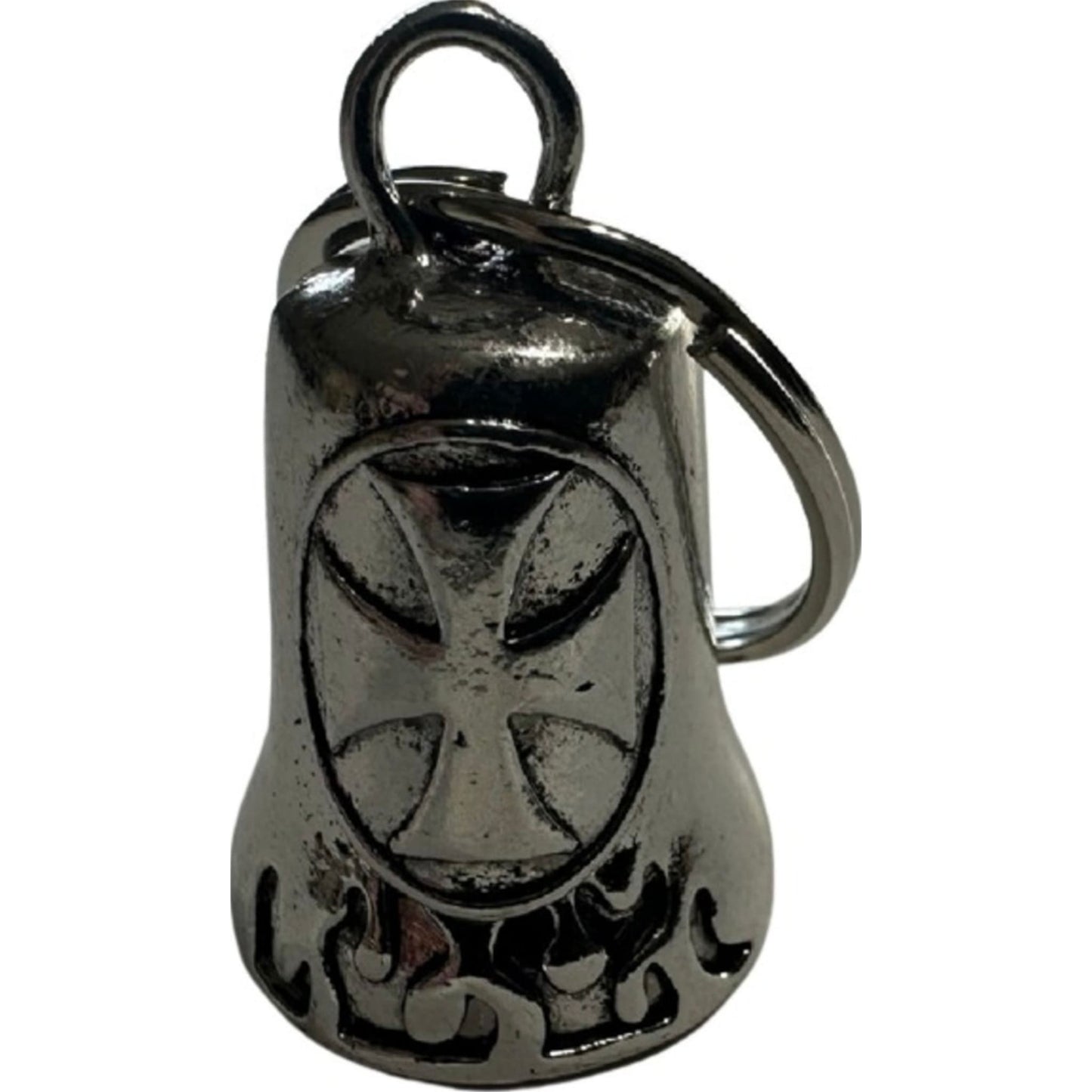 Chopper cross steel motorcycle guardian bell - biker protection charm