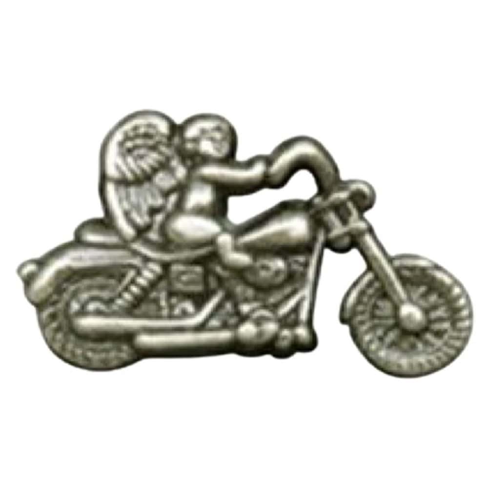 Motorcycle angel biker pin medium - motorcycle vest accessory