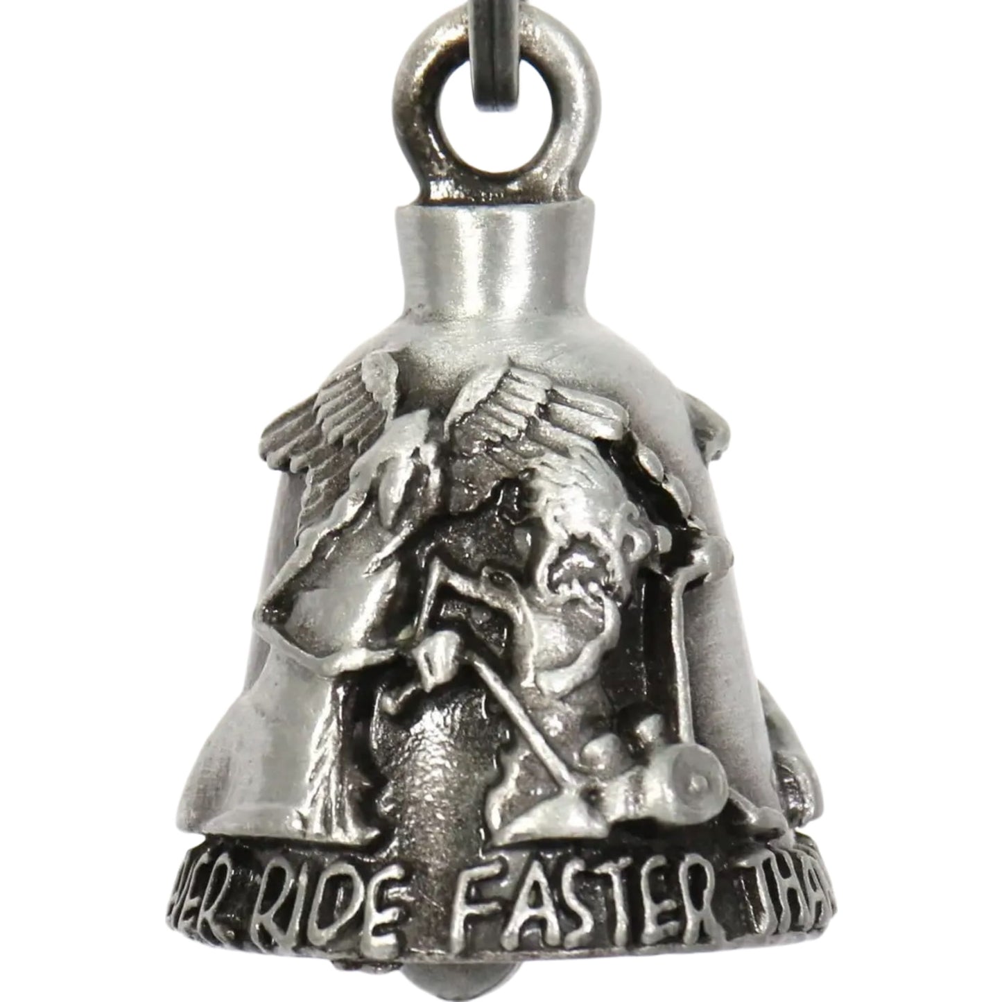 never ride faster than your angel can fly motorcycle bell front right view