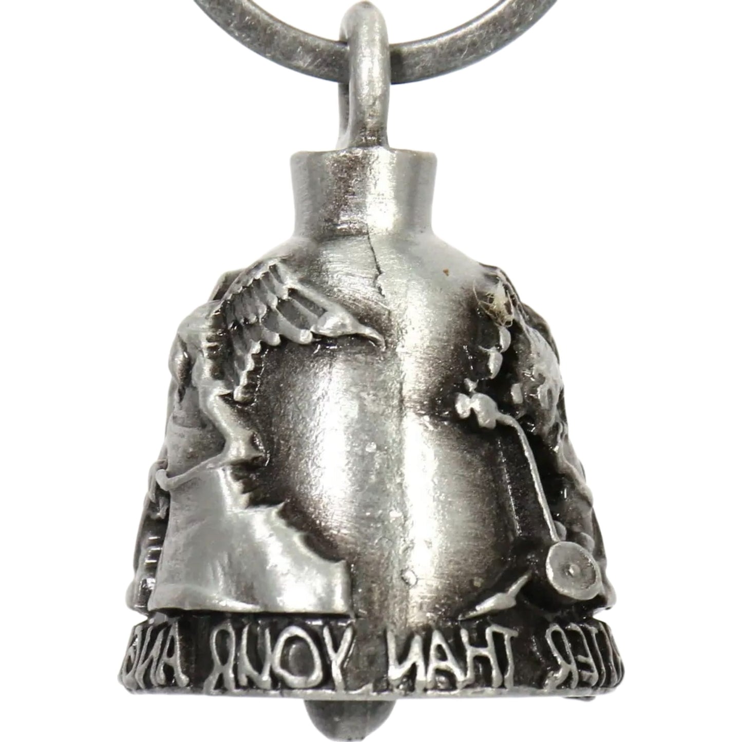 never ride faster than your angel can fly motorcycle bell left view