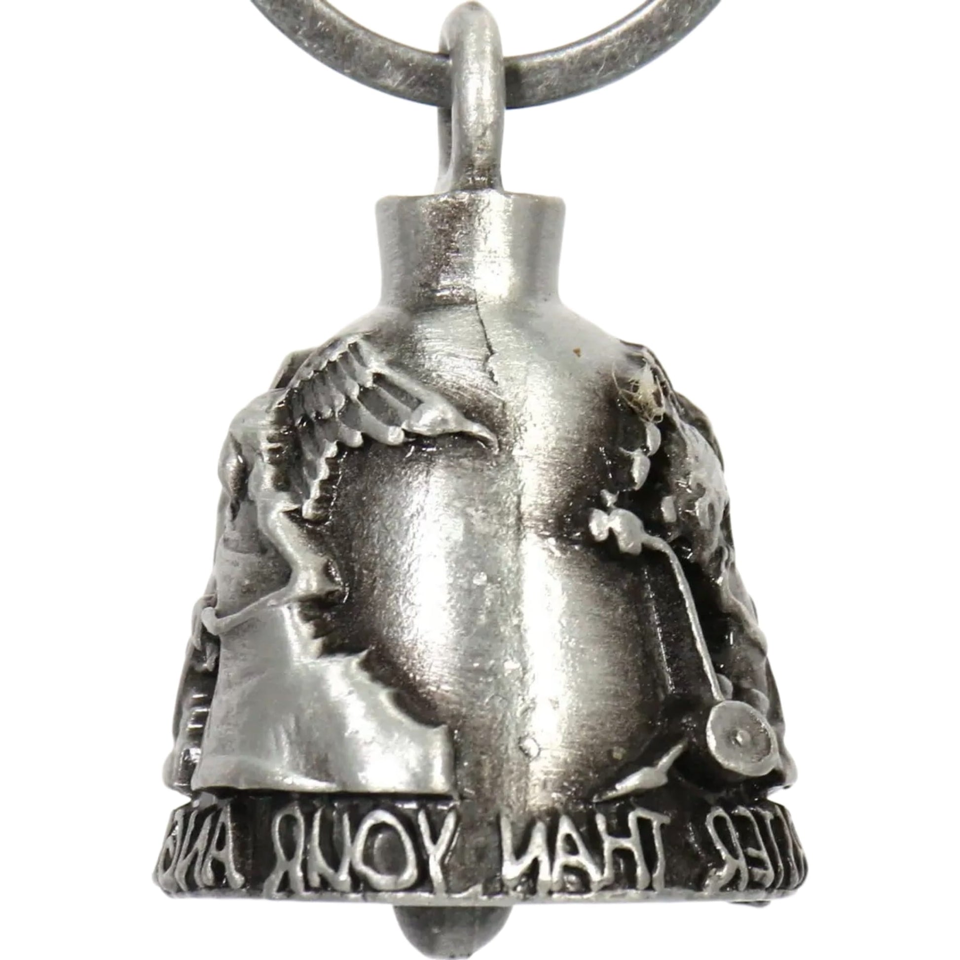 never ride faster than your angel can fly motorcycle bell left view