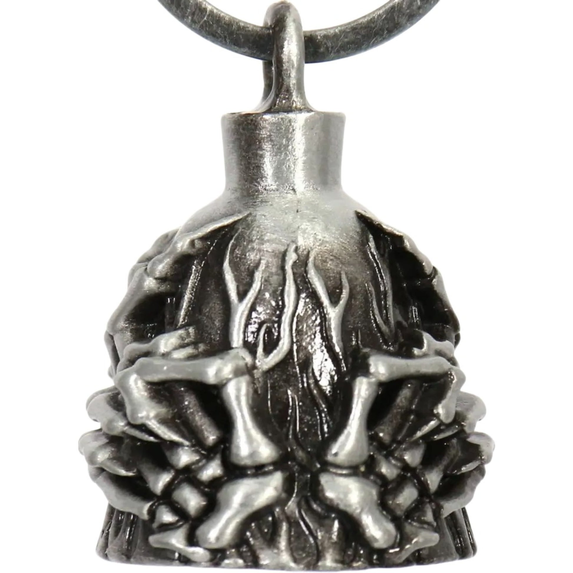 double skeleton middle fingers motorcycle bell front left view
