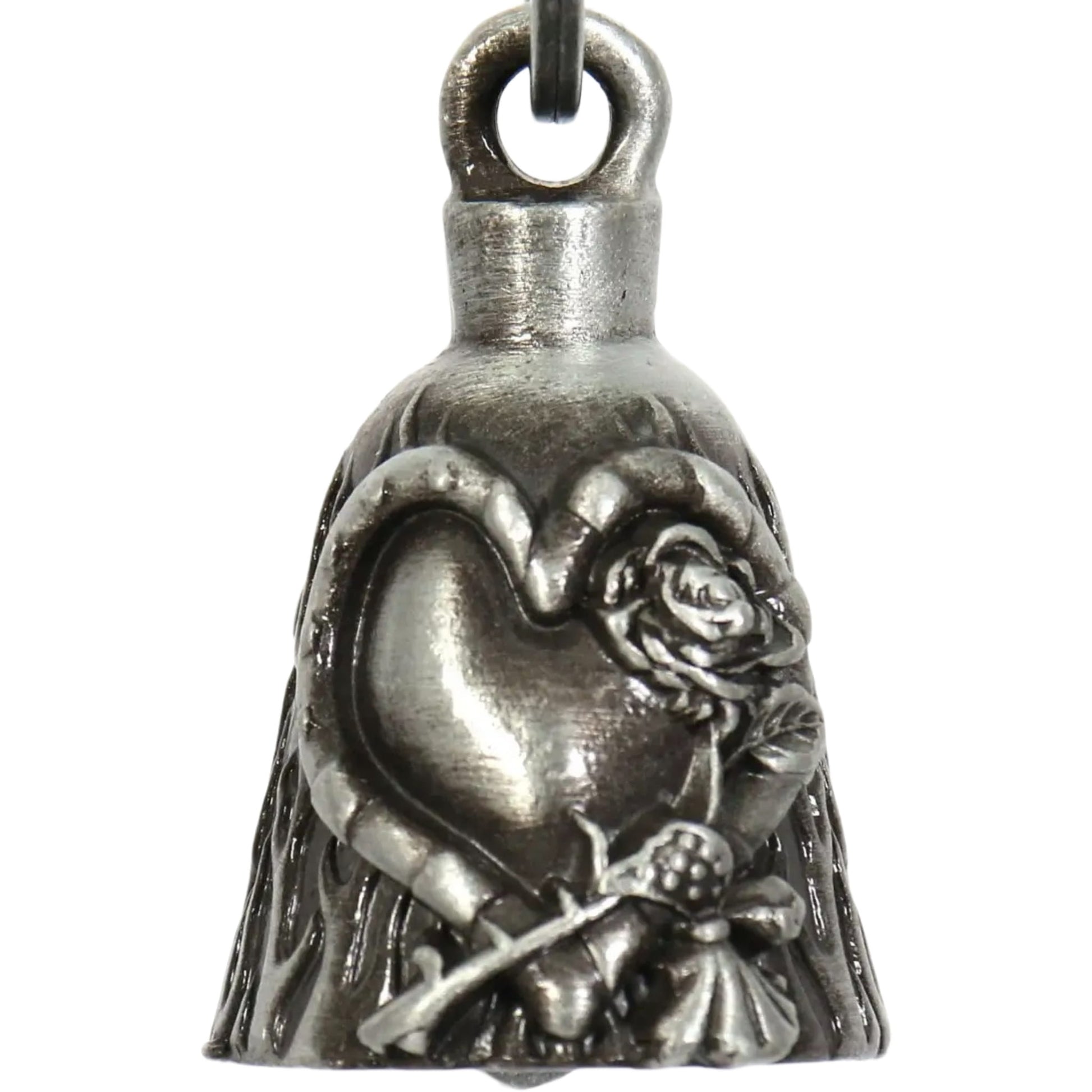 rose and heart motorcycle bell front view