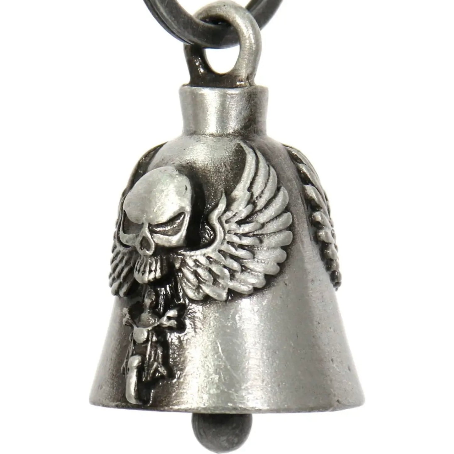 winged skull rider motorcycle bell left front view