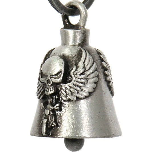 winged skull rider motorcycle bell left front view