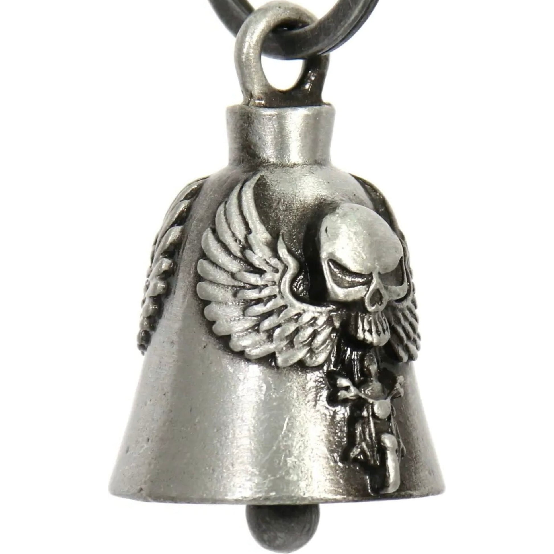 winged skull rider motorcycle bell right front view