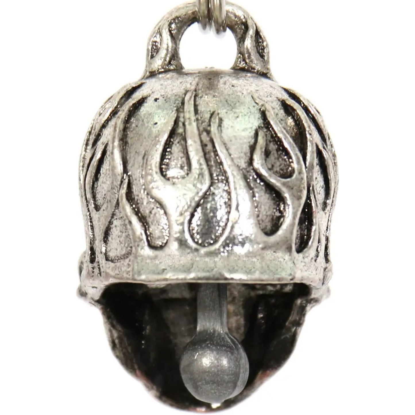 flame skull with red eyes motorcycle bell rear view