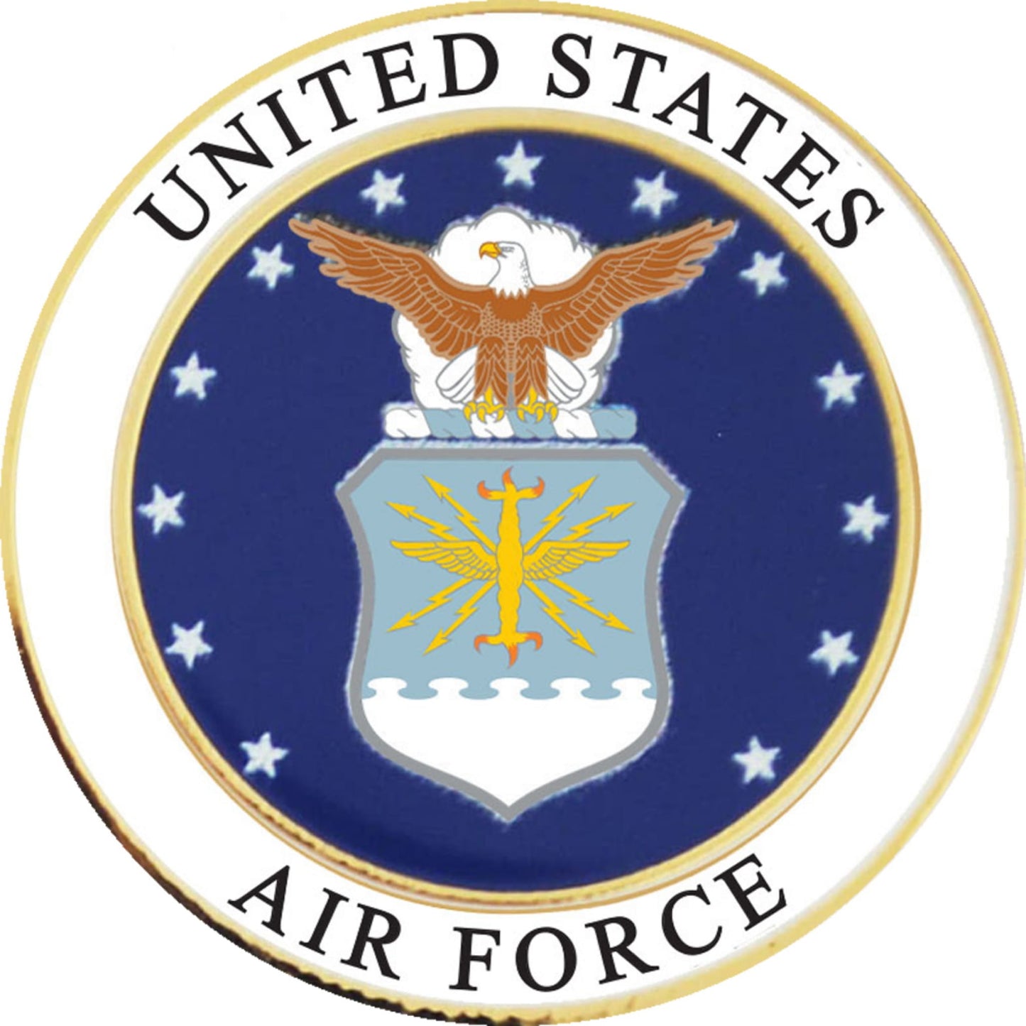US Air Force logo metal and soft enamel lapel pin