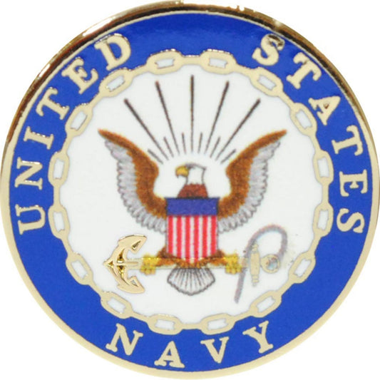 US Navy logo metal and soft enamel lapel pin
