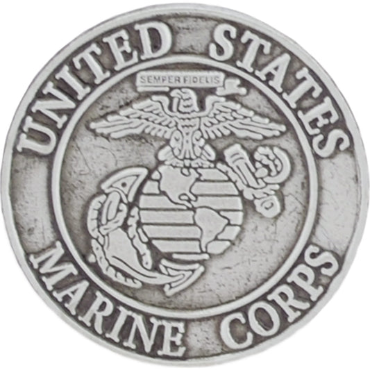 US Marines logo pewter lapel pin
