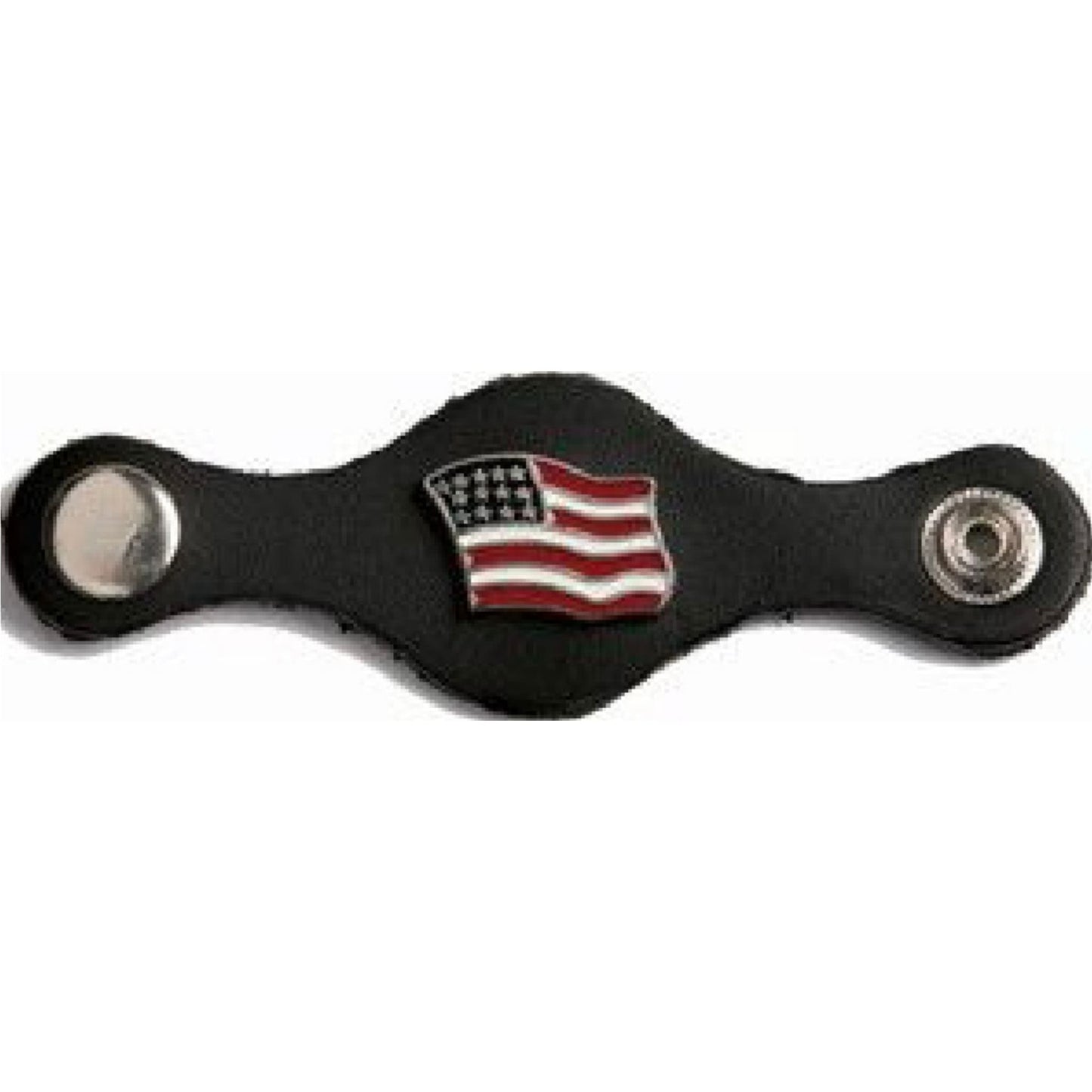 American flag concho leather vest extender - premium motorcycle accessory