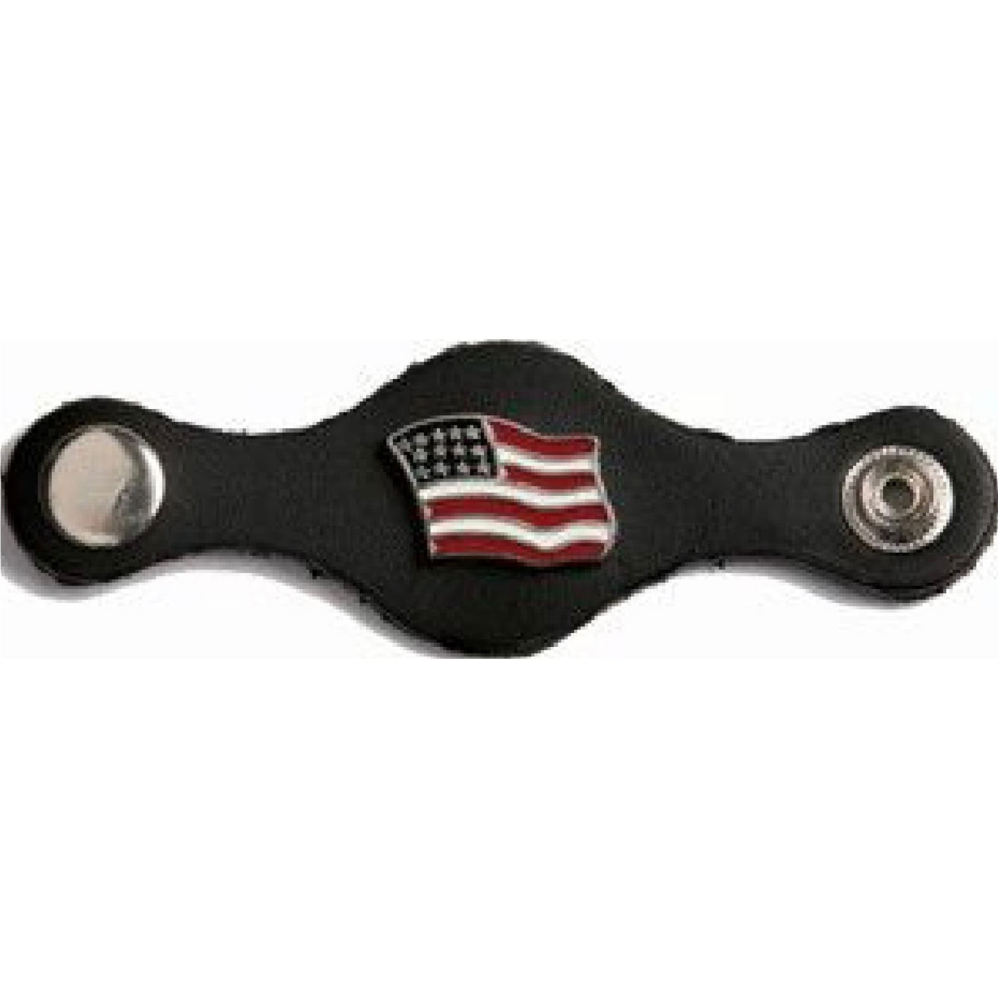 American flag concho leather vest extender - premium motorcycle accessory