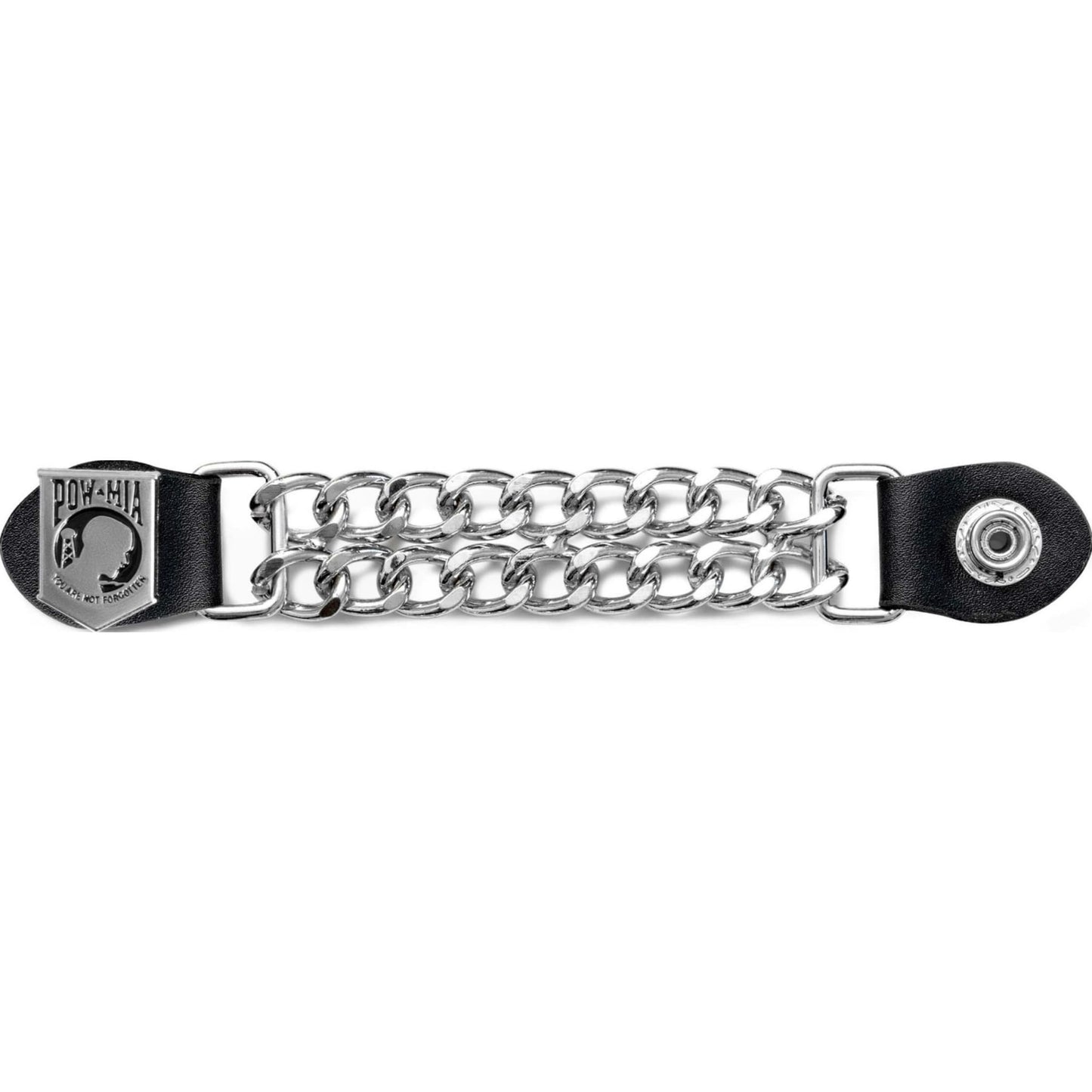 POW MIA vest extender - motorcycle leather vest accessory