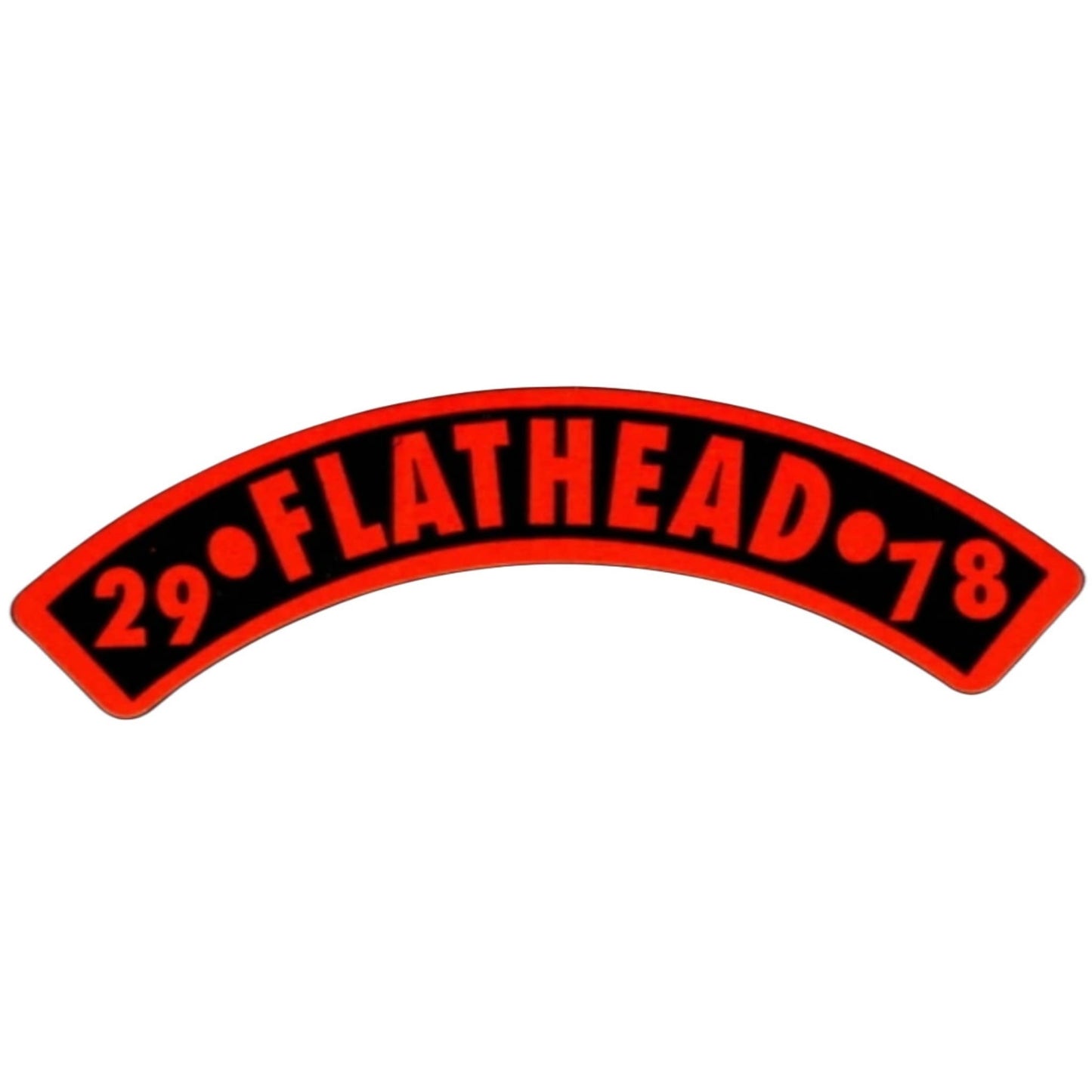Flathead rocker vinyl motorcycle helmet sticker - vintage biker decal