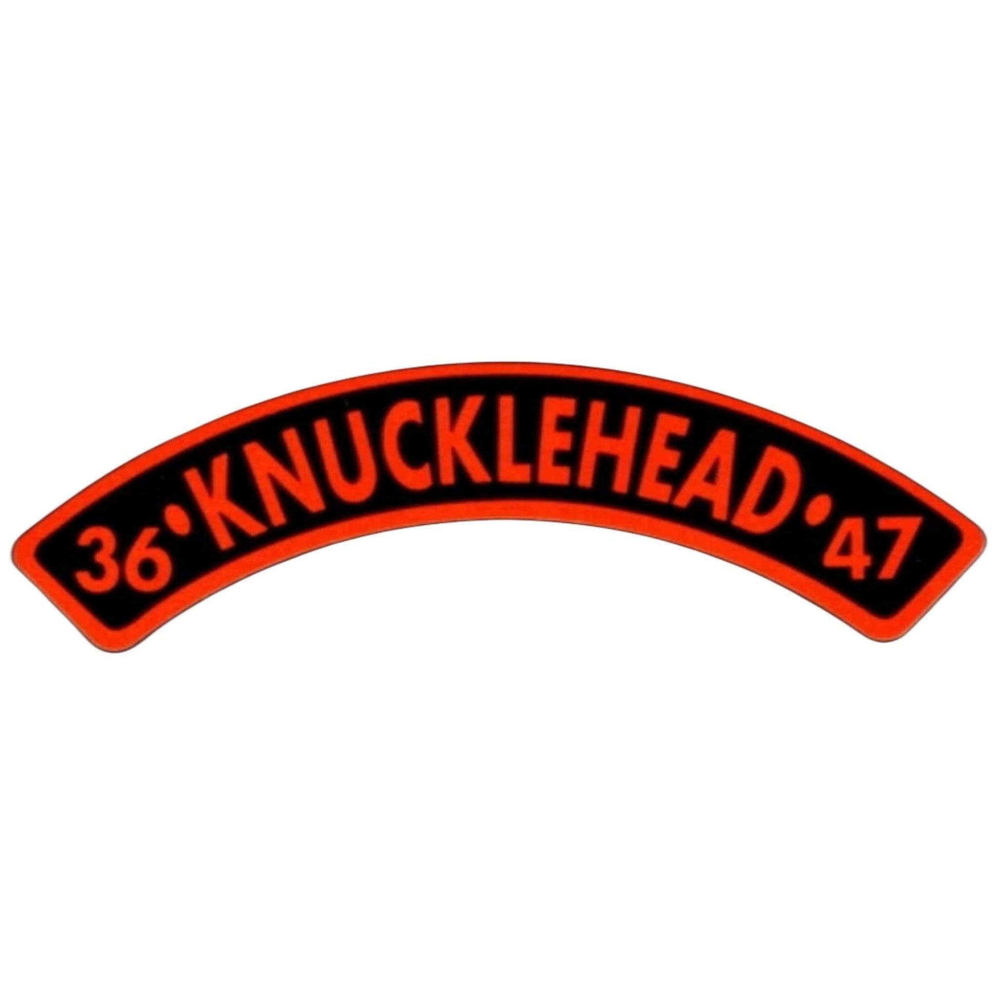 Knucklehead rocker vinyl motorcycle helmet sticker - vintage biker decal