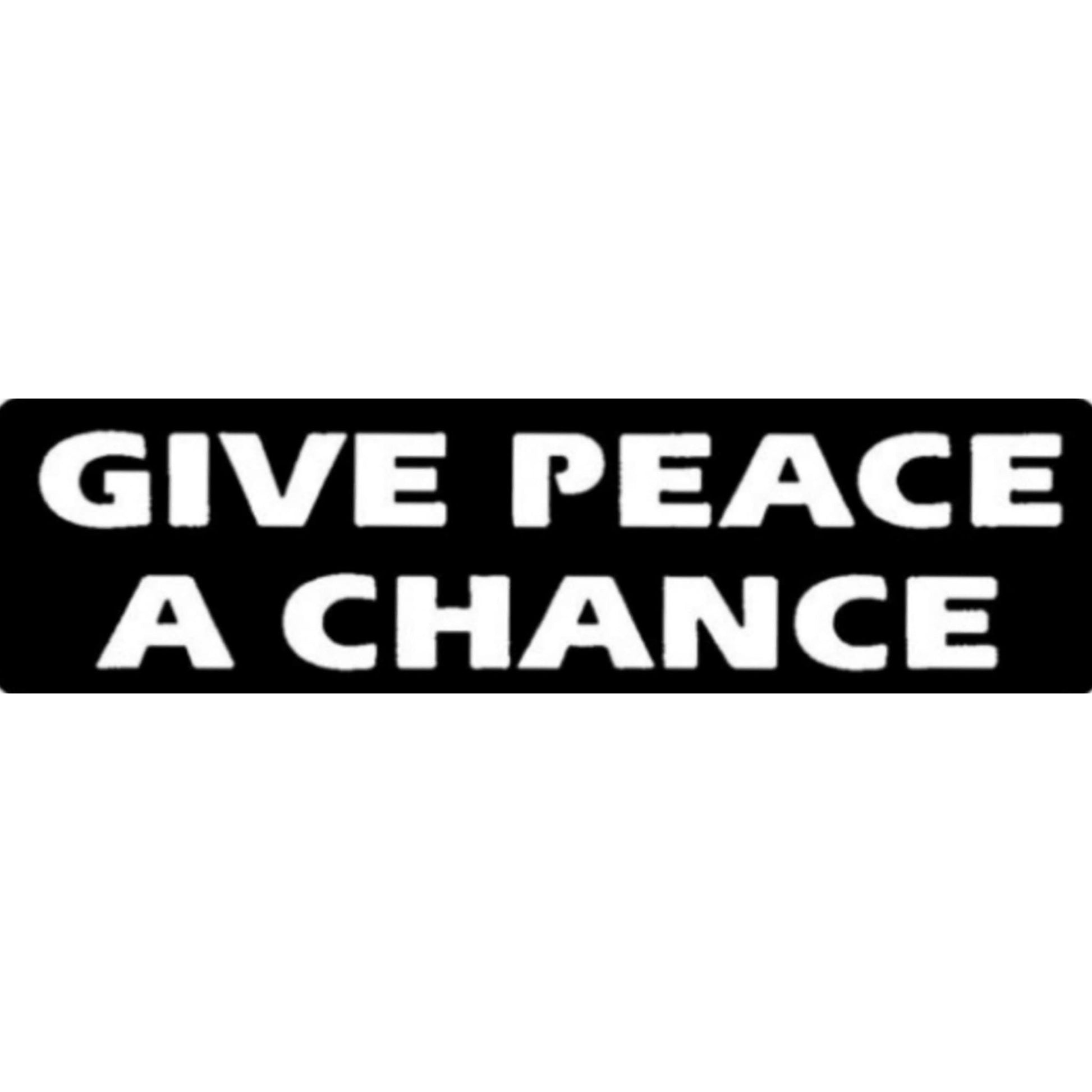 Give peace a chance vinyl motorcycle helmet sticker - biker decal