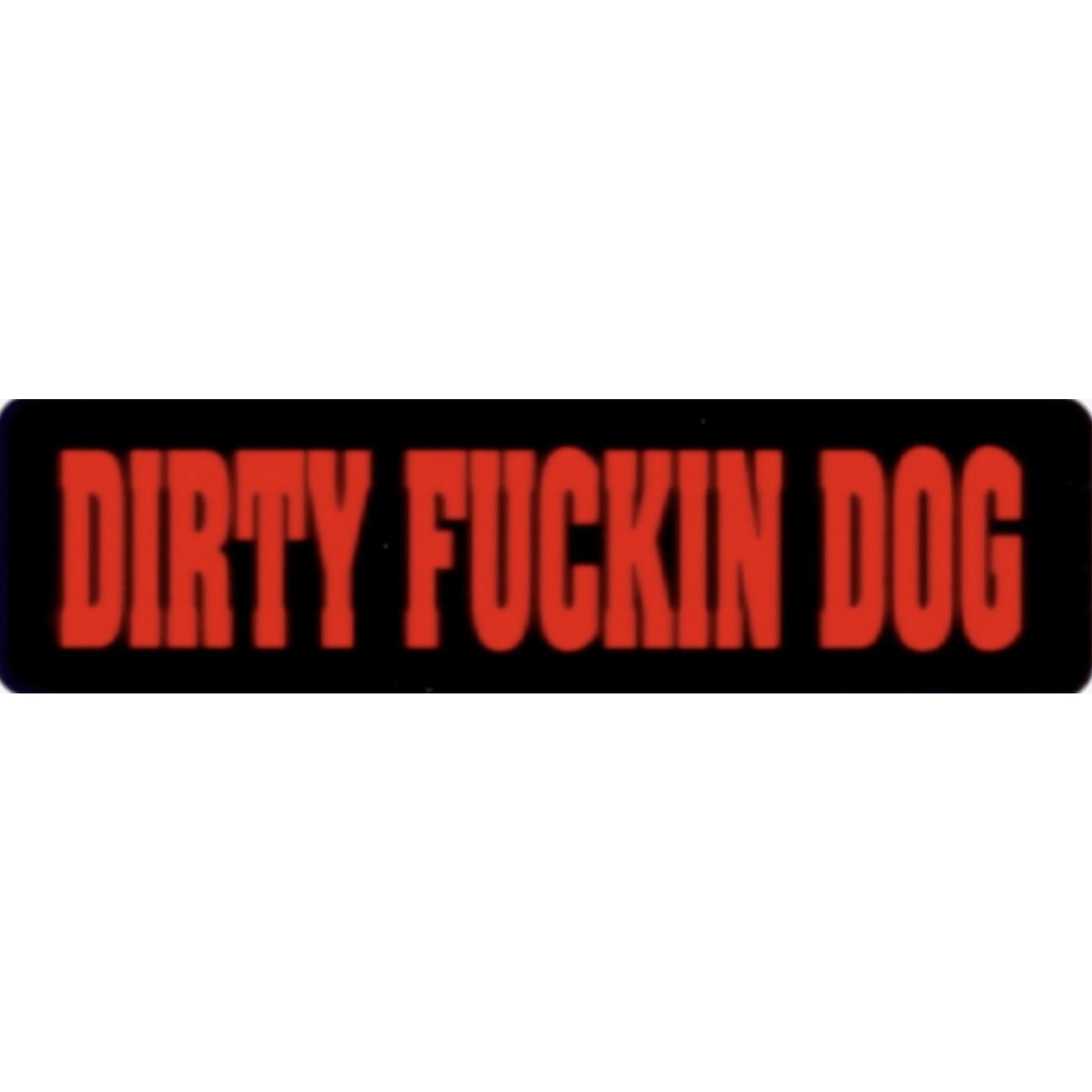 Dirty fuckin dog vinyl motorcycle helmet sticker - bold biker decal