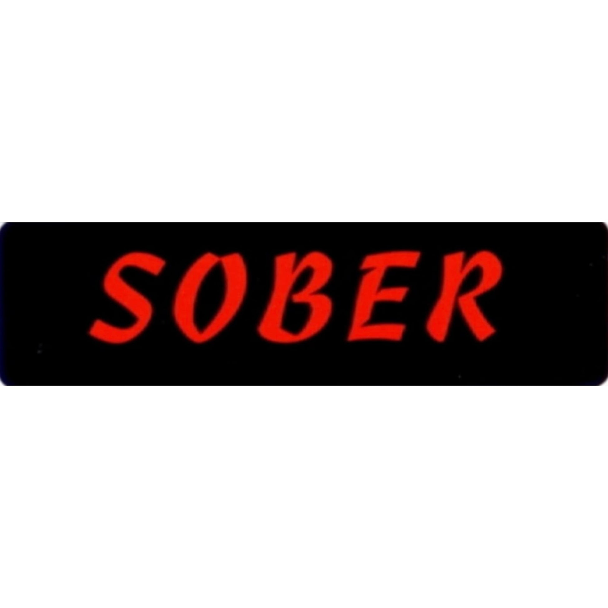 Sober vinyl motorcycle helmet sticker - biker decal