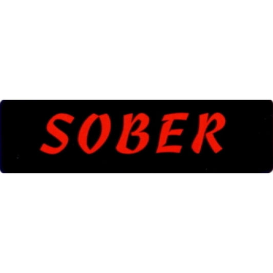 Sober vinyl motorcycle helmet sticker - biker decal