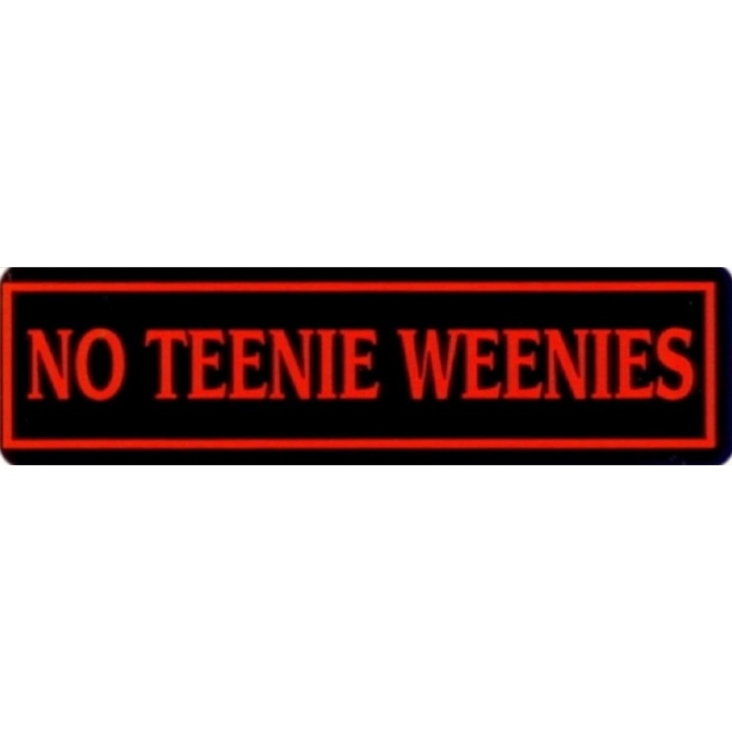No teenie weenies vinyl motorcycle helmet sticker - funny biker decal