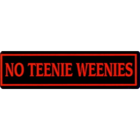 No teenie weenies vinyl motorcycle helmet sticker - funny biker decal