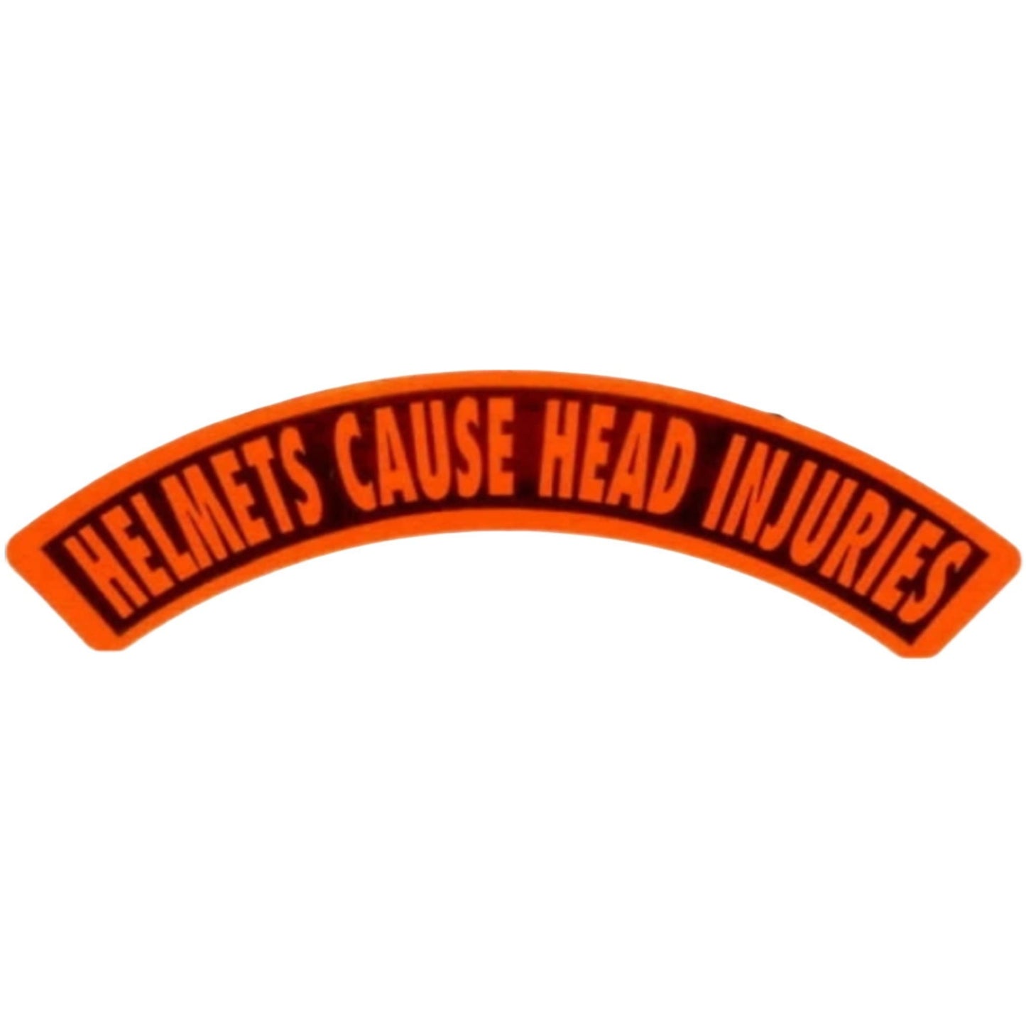Helmets cause head injuries rocker vinyl motorcycle helmet sticker - biker decal