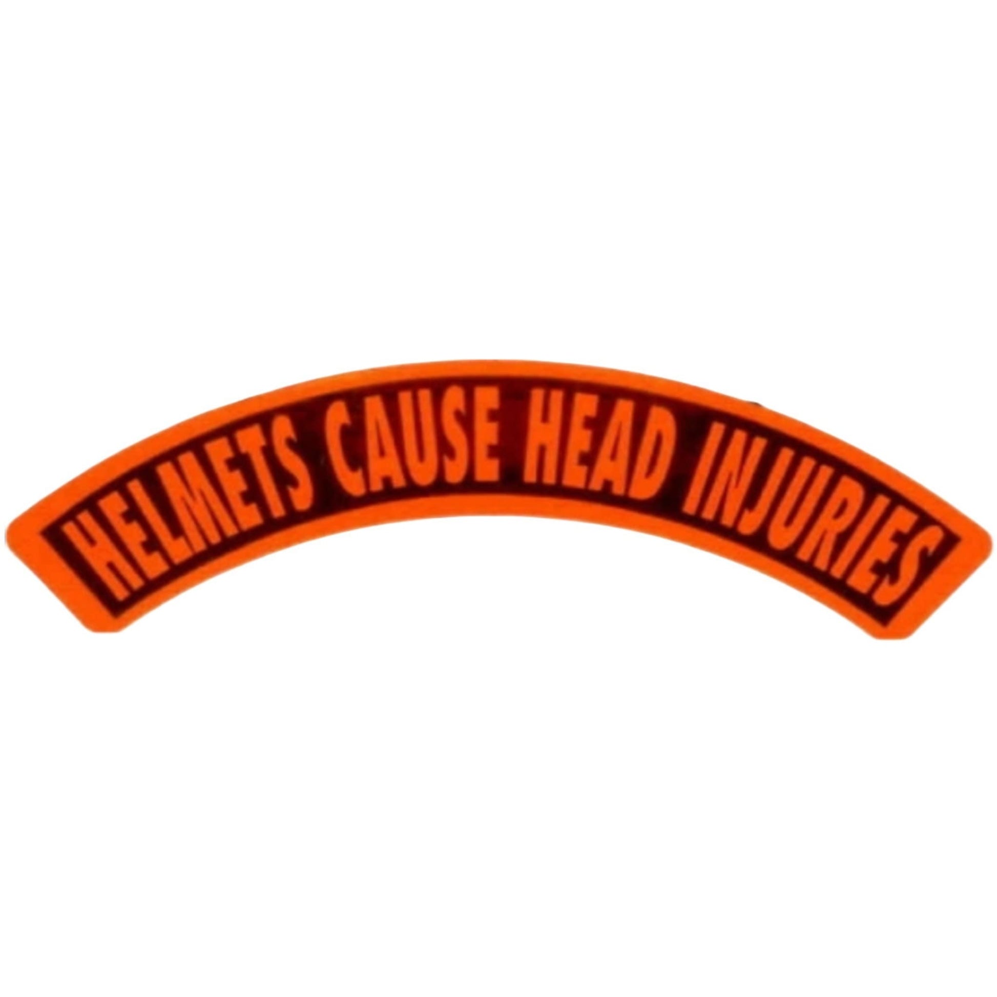Helmets cause head injuries rocker vinyl motorcycle helmet sticker - biker decal