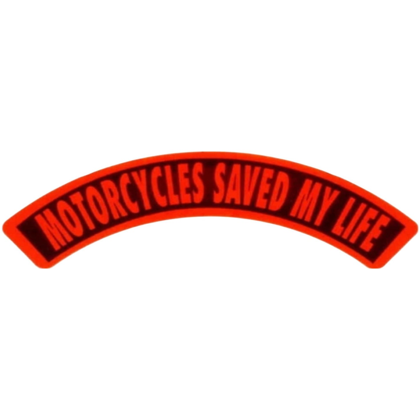 Motorcycles saved my life rocker vinyl motorcycle helmet sticker - biker decal