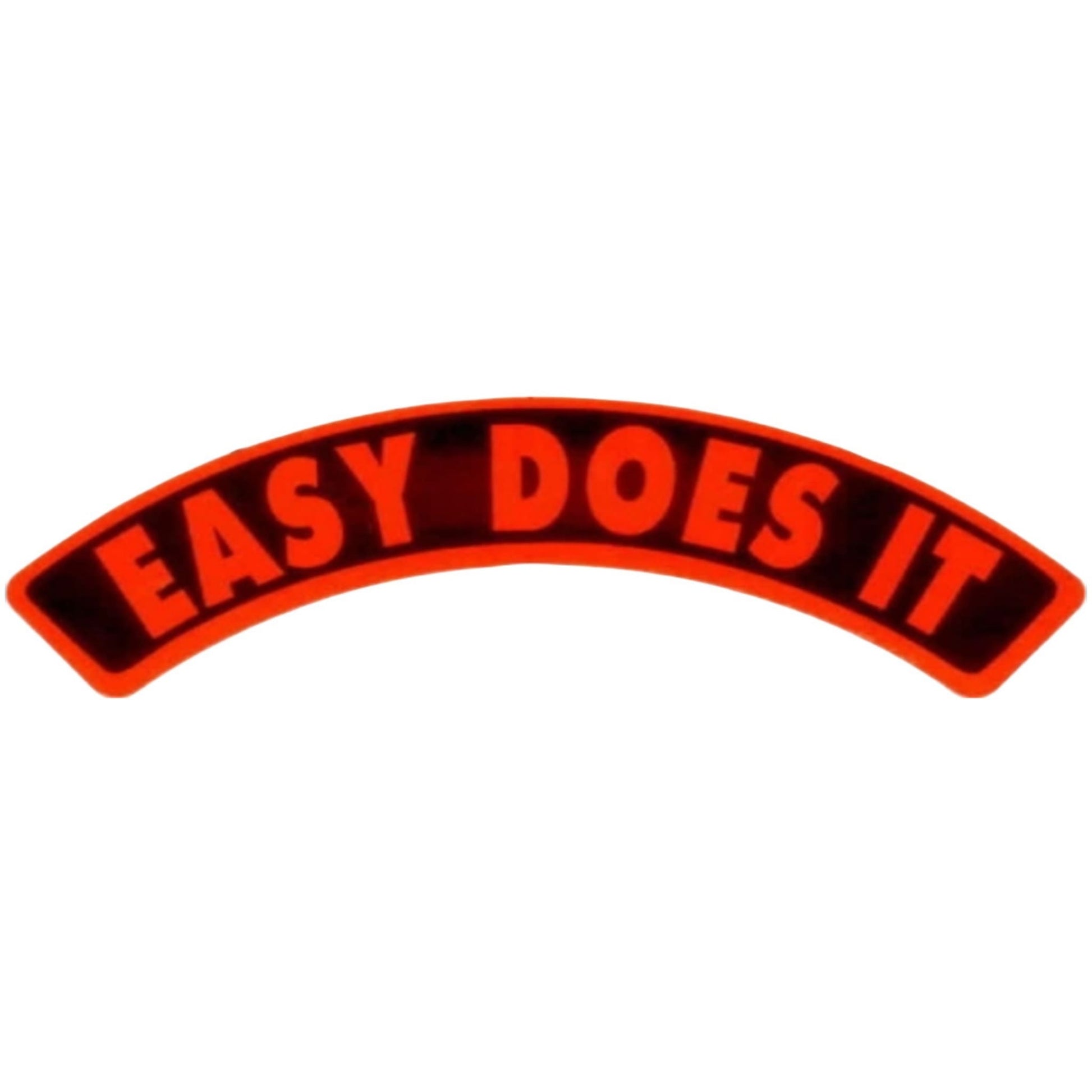 Easy does it rocker vinyl motorcycle helmet sticker - biker decal