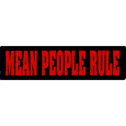Mean people rule vinyl motorcycle helmet sticker - biker decal