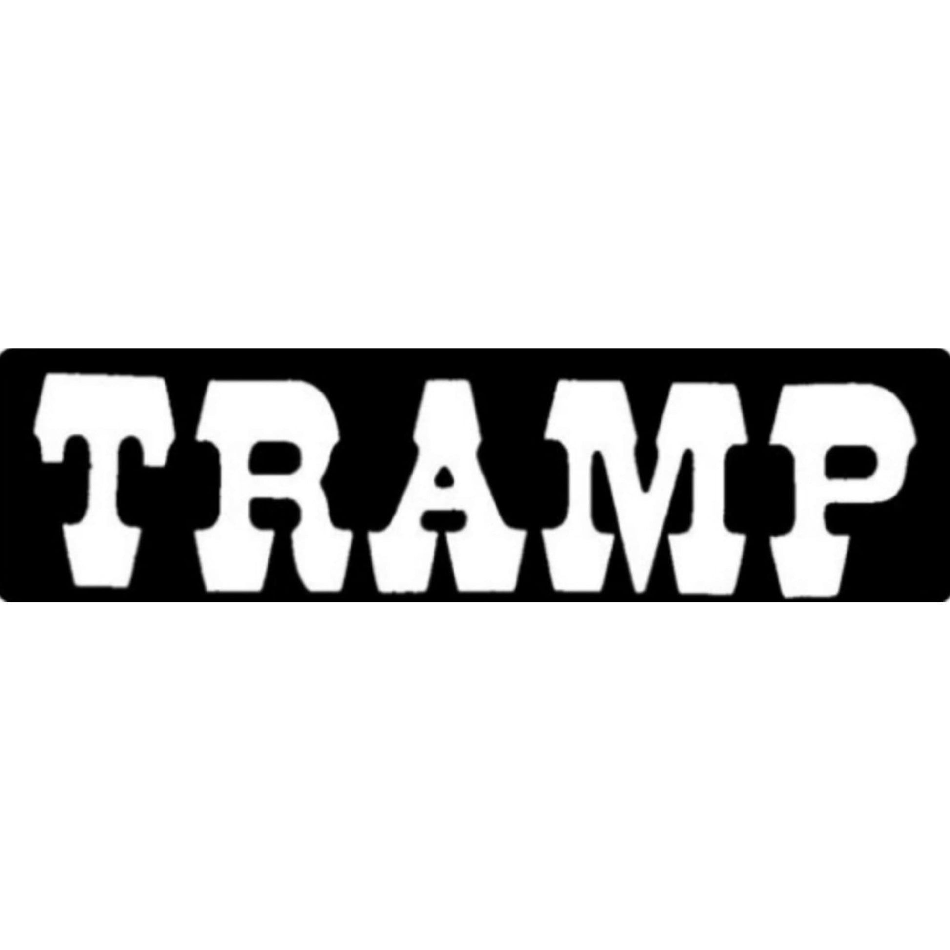 Tramp vinyl motorcycle helmet sticker - biker decal