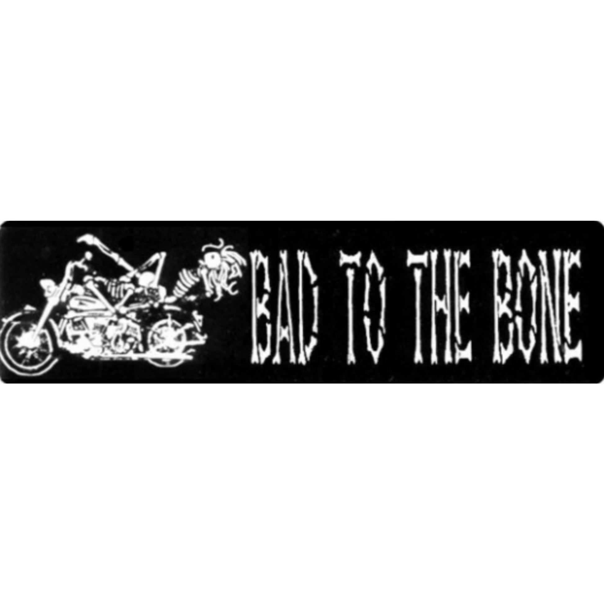 Bad to the bone 2 vinyl motorcycle helmet sticker - biker decal