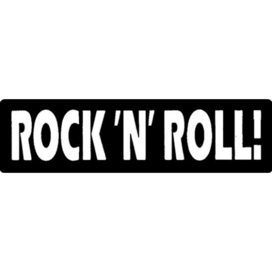Rock n roll vinyl motorcycle helmet sticker - biker decal