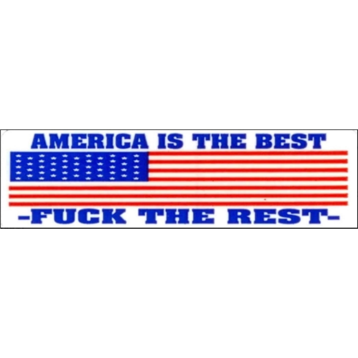 American flag America is the best fuck the rest vinyl motorcycle helmet sticker - patriotic biker decal