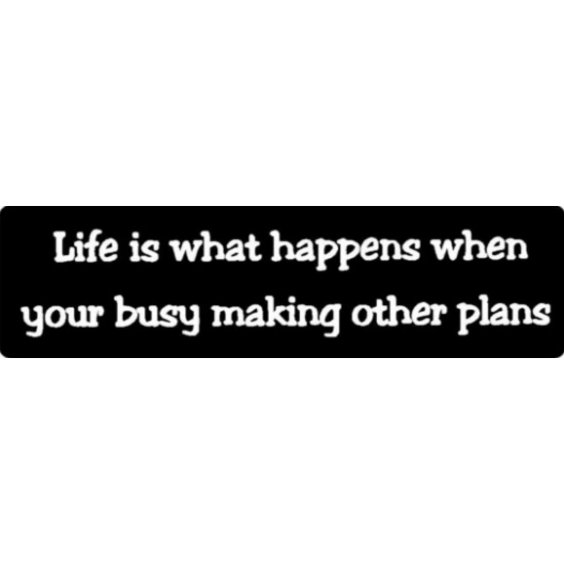 Life is what happens when you're busy making other plans vinyl motorcycle helmet sticker - biker decal