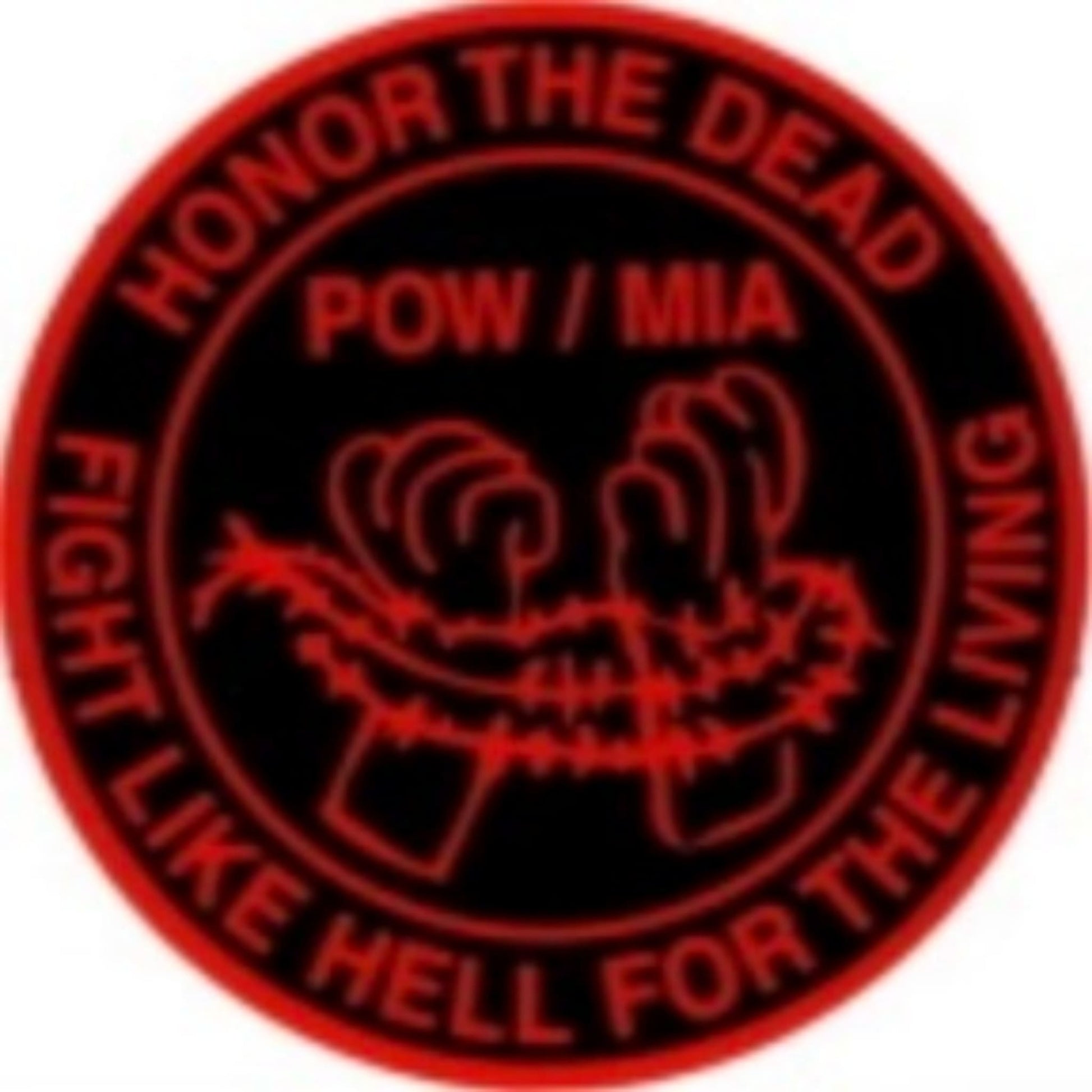 POW MIA honor the dead fight like hell for the living vinyl motorcycle helmet sticker - military biker decal