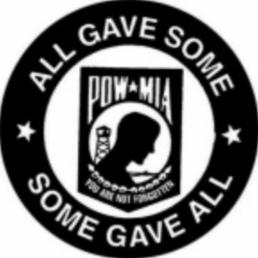 POW MIA all gave some some gave all vinyl motorcycle helmet sticker - military biker decal