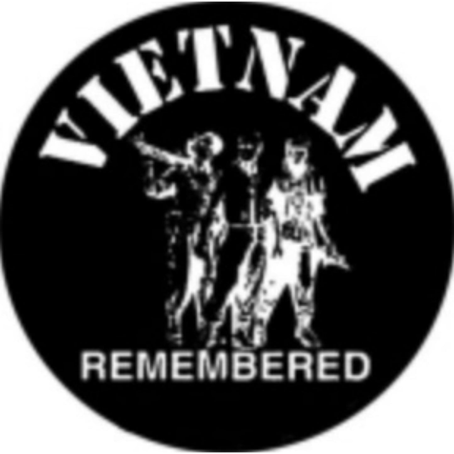 Vietnam remembered vinyl motorcycle helmet sticker - military biker decal