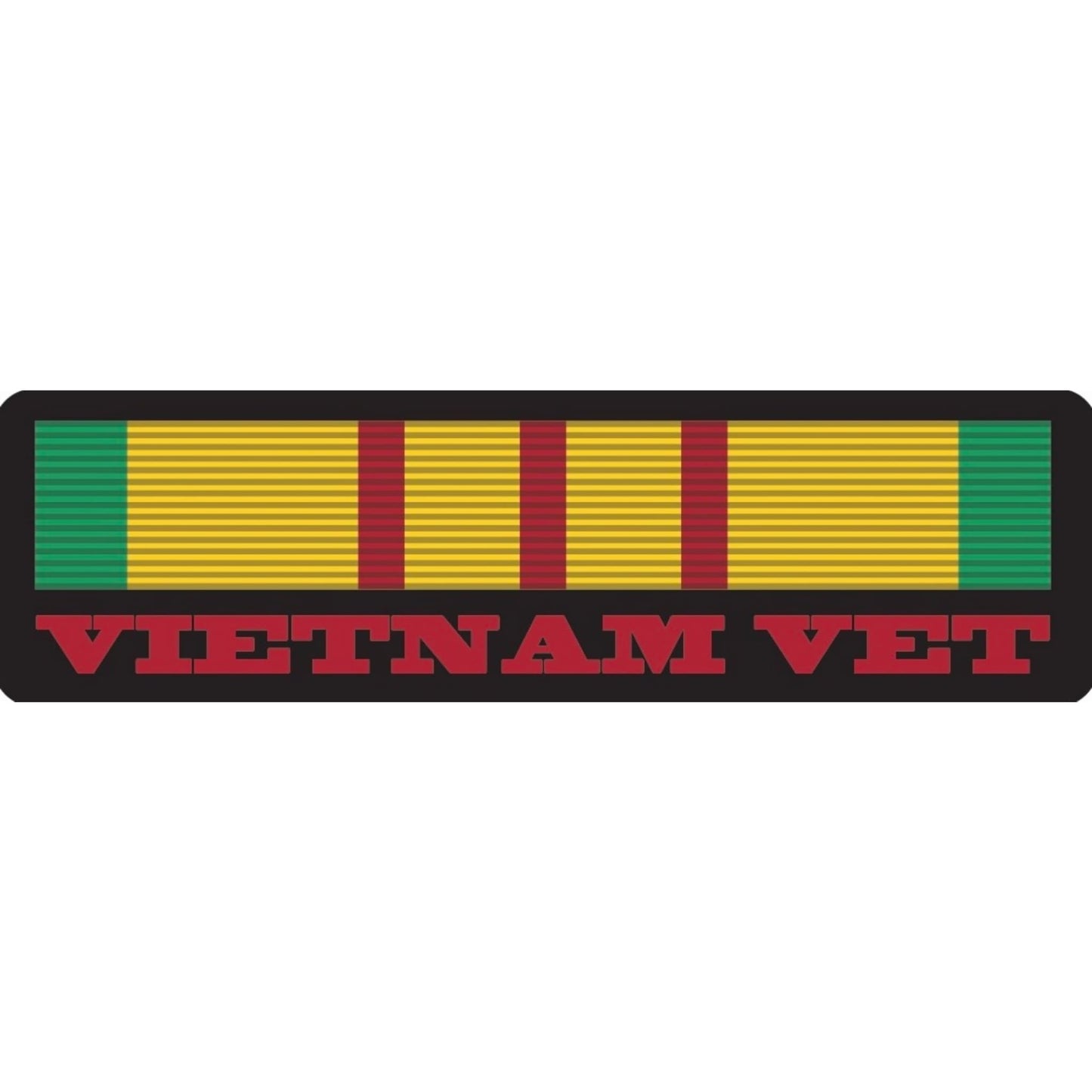 Vietnam vet tour ribbon vinyl motorcycle helmet sticker - military biker decal